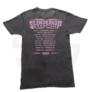 Silencer Shop Band Shirt Charcoal Back