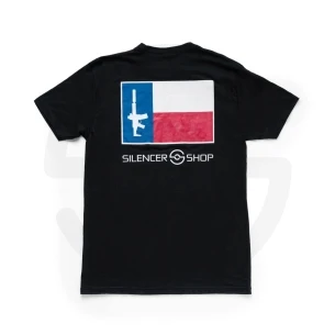 Texas Tee BLACK Silencer Shop Central Texas Back