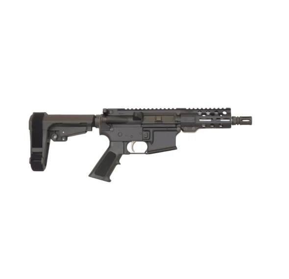 Centurion Arms PDW Pistol 5.5" .300 Blackout — left side view with 4.75" M-LOK rail and SBA-style brace