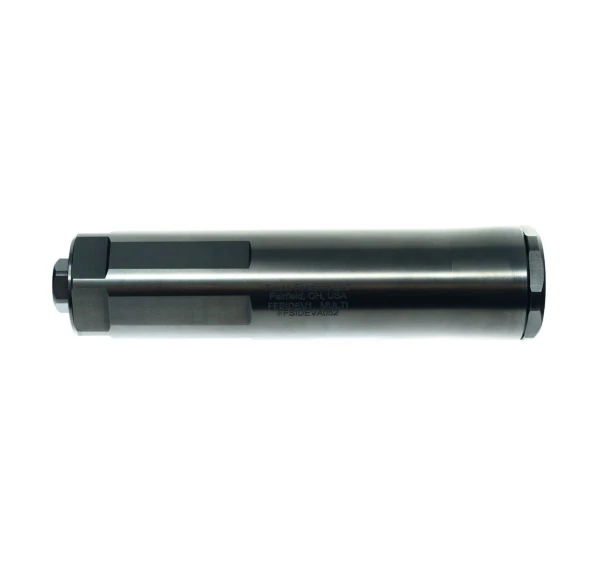 Faxon CORESYNC .36 Cal suppressor with nitride finish, front profile
