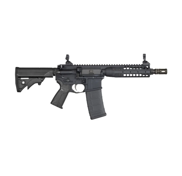 LWRC IC PSD SBR — 5.56 NATO compact short-barreled rifle with 8.5" NiCorr spiral-fluted barrel, Monoforge upper and modular rail.