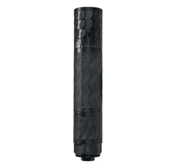 PWS BDE 36 Titanium Suppressor — 3D-printed titanium, modular baffle design, 7–9.27" length