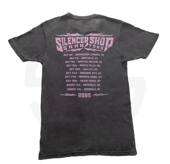 Silencer Shop Band Shirt Charcoal Back