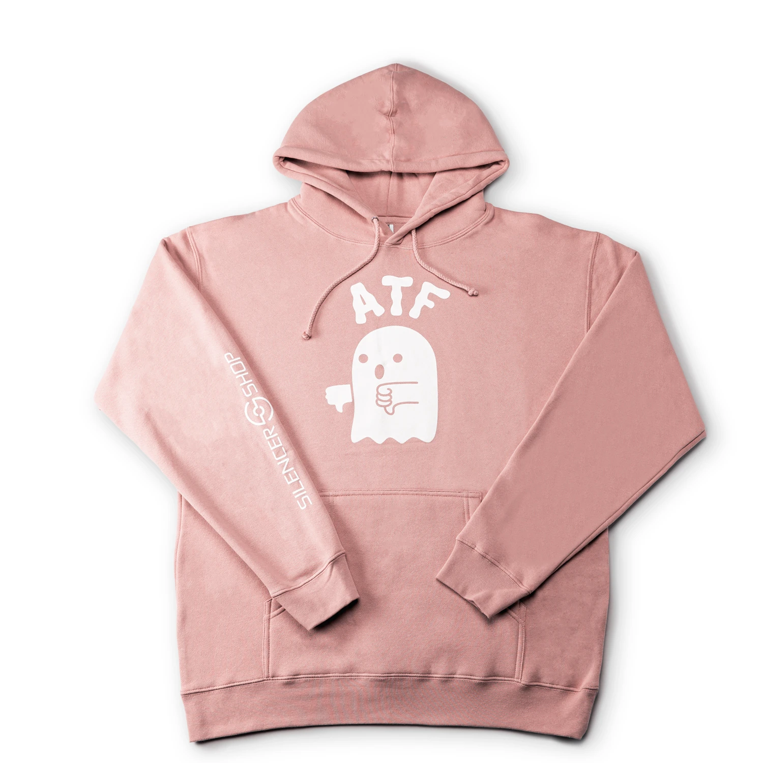Silencer Shop Ghost Hoodie — Dusty Pink 2XL
