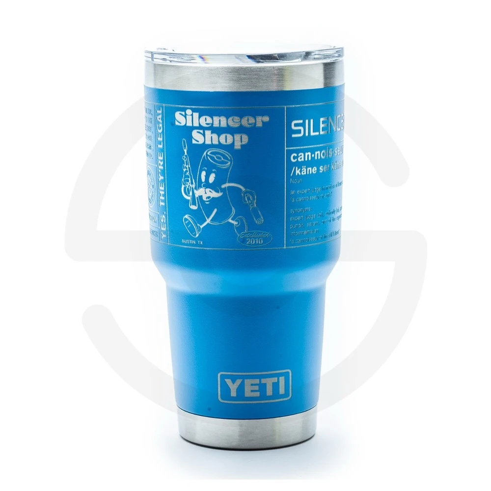 Silencer Shop Suppressor Man Yeti Tumbler | 30 oz — .50 BMG White