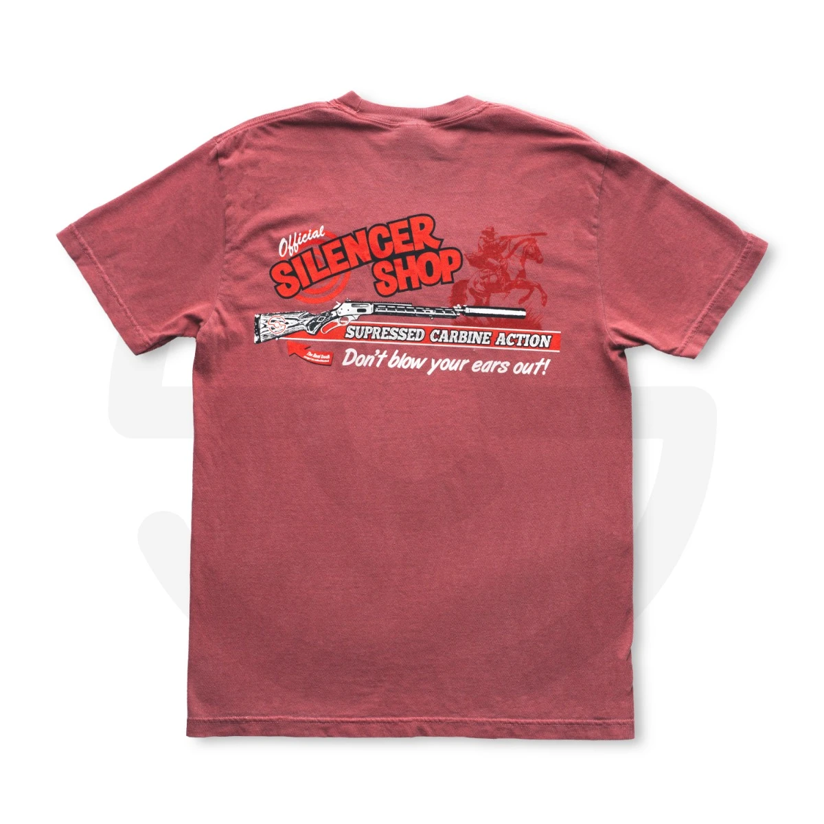 SILENCER SHOP VINTAGE LEVER ACTION MENS T-SHIRT  -RED — Red 2XL