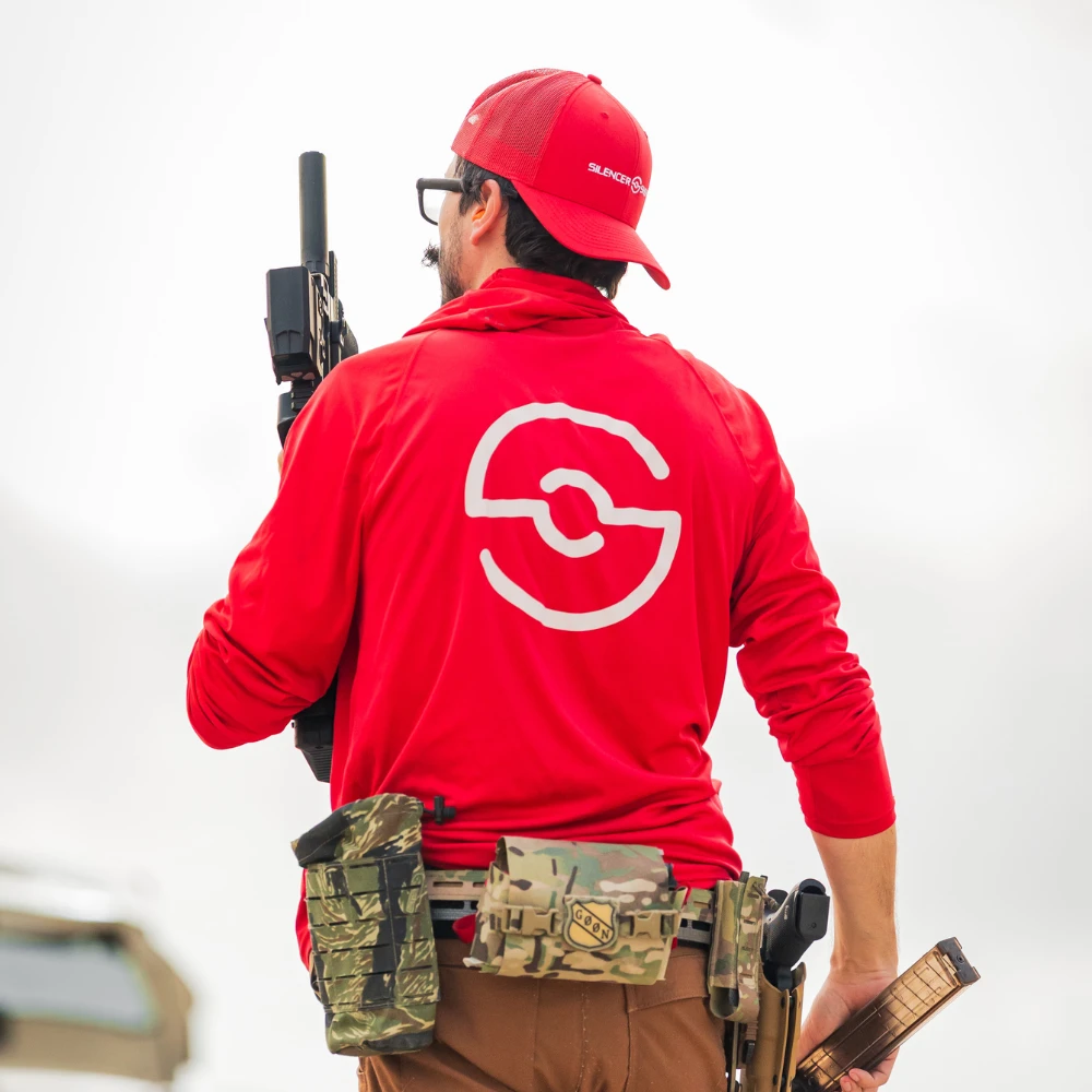 Customer outdoors with gear, representing why we give a shhh