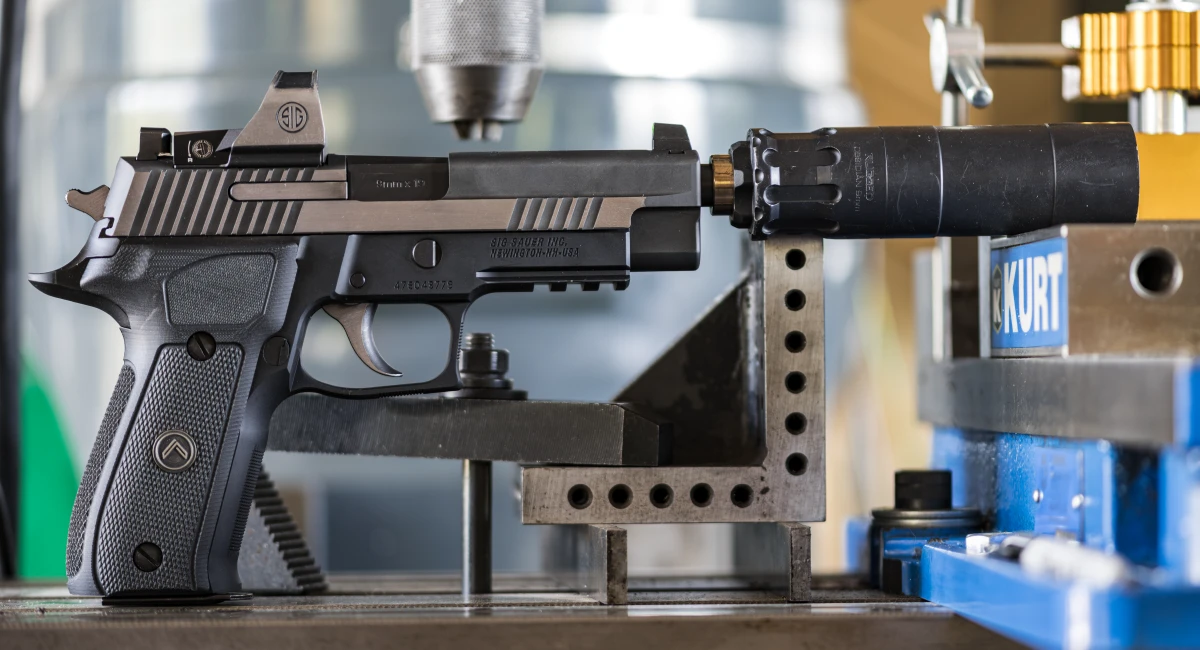 Rugged Obsidian 9, Rugged Suppressors, Obsidian, Pistol Suppressor, Sig Legion, 9mm Silencer